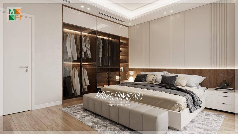 Kệ tủ quần áo cánh kính mang phong cách thiết kế hiện đại không chỉ mang đến sự tiện nghi mà còn giúp không gian trở nên nổi bật và ấn tượng hơn.