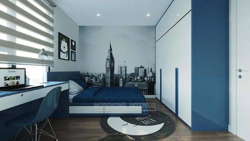 Nội thất phòng ngủ của chung cư là tinh tế và độc đáo.